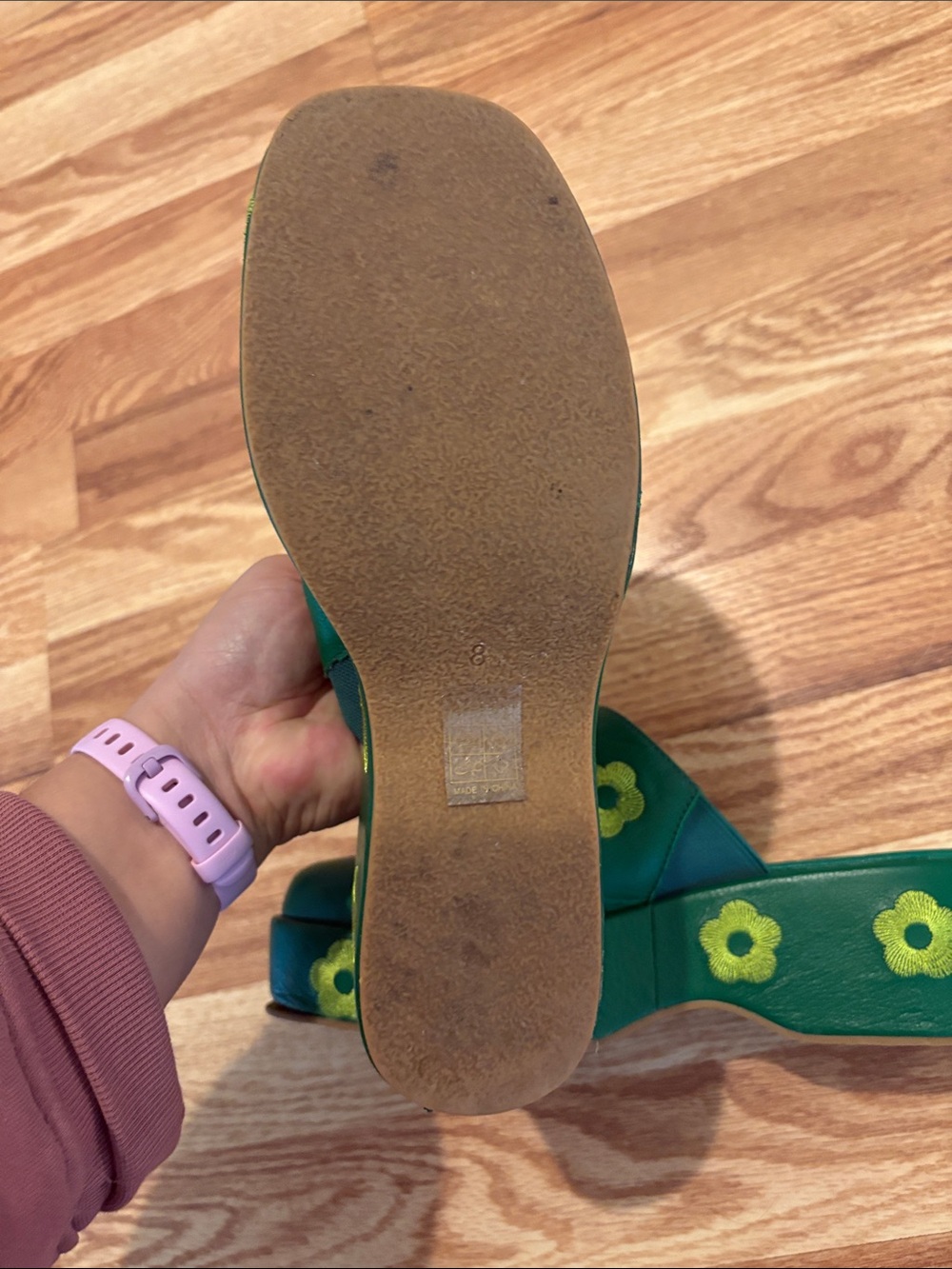 Lisa Says Gah Dakota Clogs / Green Daisy - Picture 5 of 9